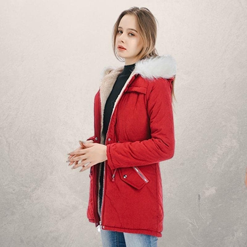 Anne - Parka élégante avec fausse fourrure