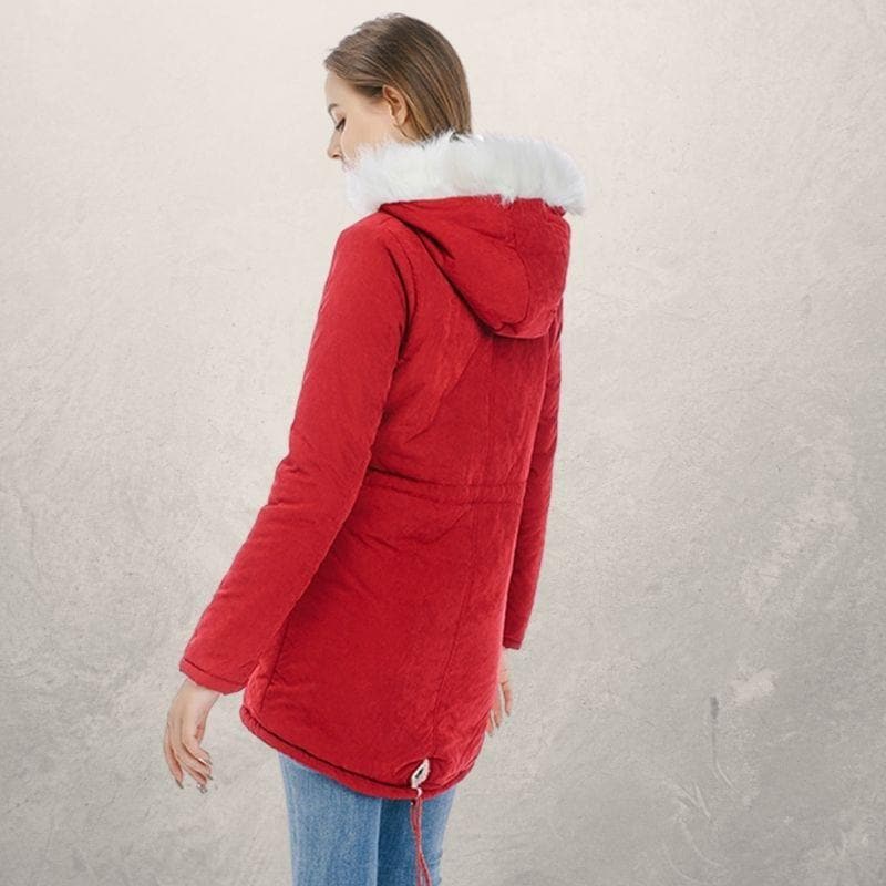 Anne - Parka élégante avec fausse fourrure