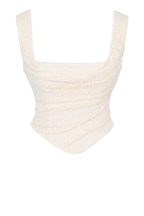 Celestine | Vintage Lace Corset with Matching Maxi Skirt