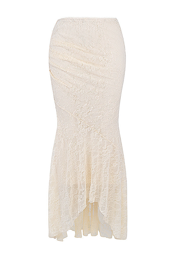 Celestine | Vintage Lace Corset with Matching Maxi Skirt