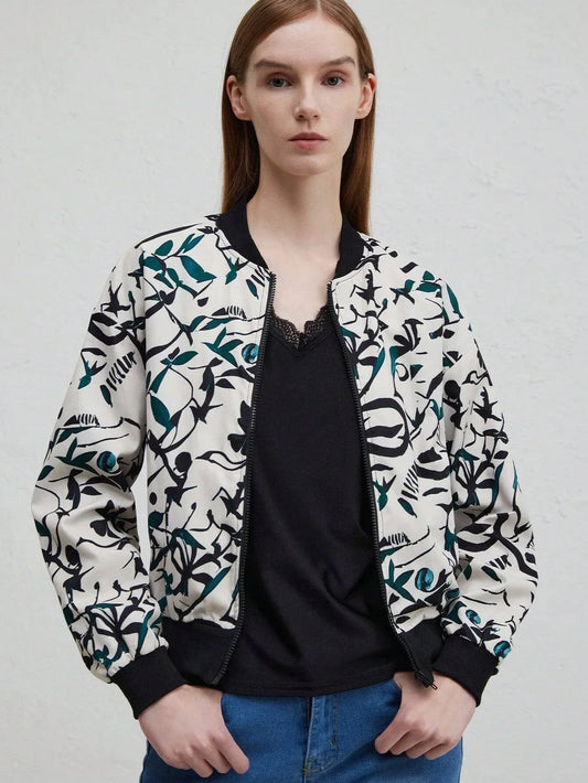 Lumora – Veste de baseball Dam en style bomber en polyester avec fermeture éclair