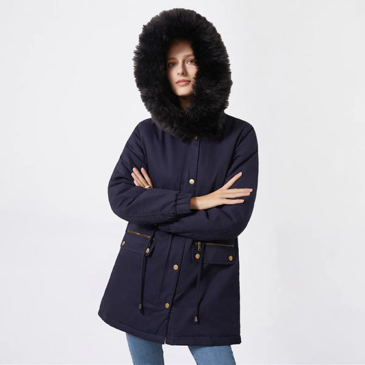 Parka Vioné Dam en Coton – Vêtement Extérieur Élégant et Confortable