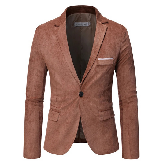 MARCEL™ | Blazer en velours côtelé slim fit avec fermeture simple
