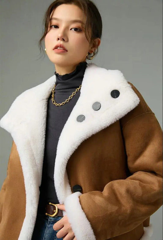 Veste d'hiver Bellora Dam en matériau épais avec doublure en velours luxueux