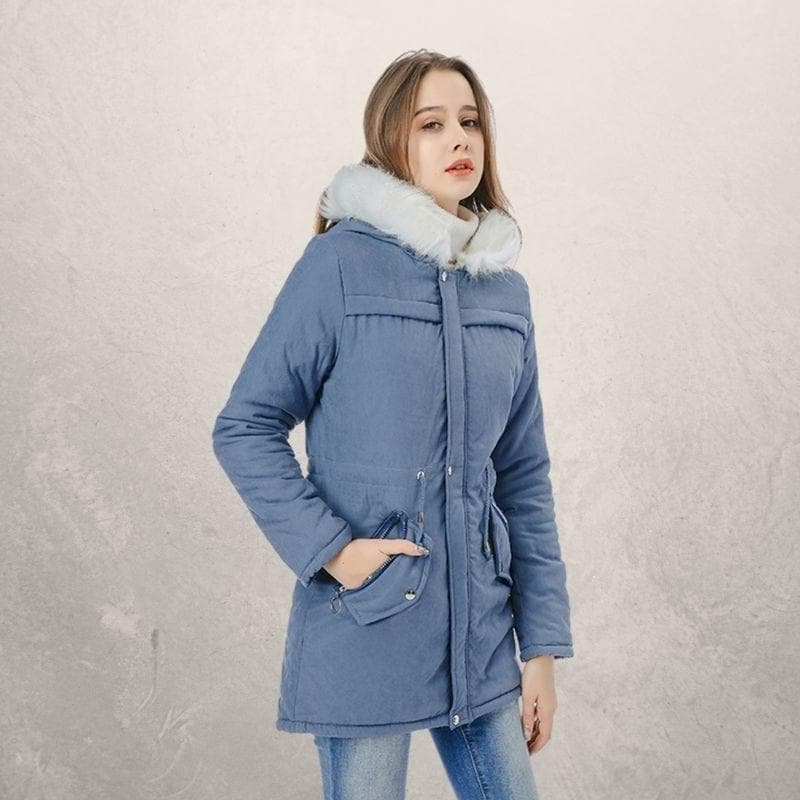 Anne - Parka élégante avec fausse fourrure