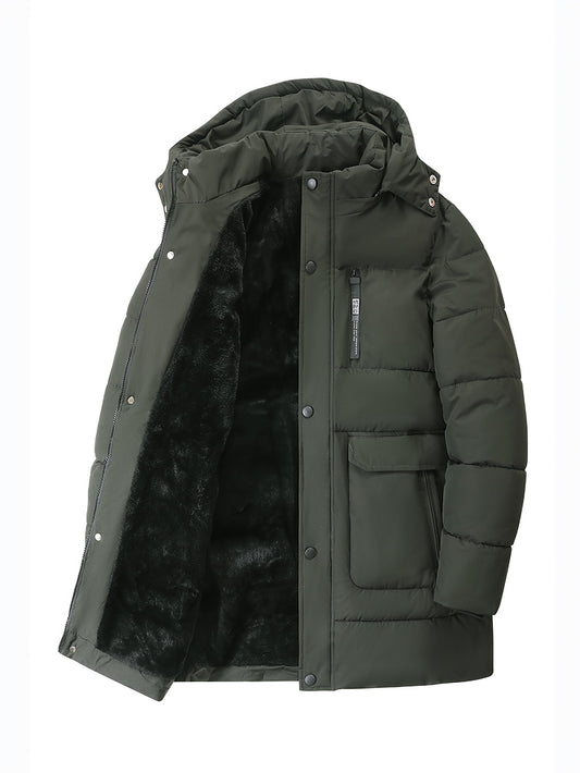 Emrik | Manteau d'hiver épais avec capuche et doublure chauffante pour homme