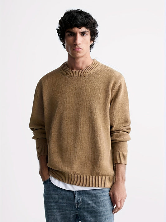 Feliks Löst Pull Beige Tricoté pour Hommes – Élégant & Confortable