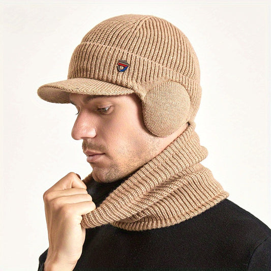 Nilo | Ensemble d'hiver chaud avec bonnet protecteur d'oreilles et écharpe en polaire