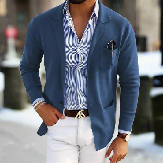 Veste homme | Coupe slim - Simple boutonnage avec encoche sur le revers - Élégant et chic