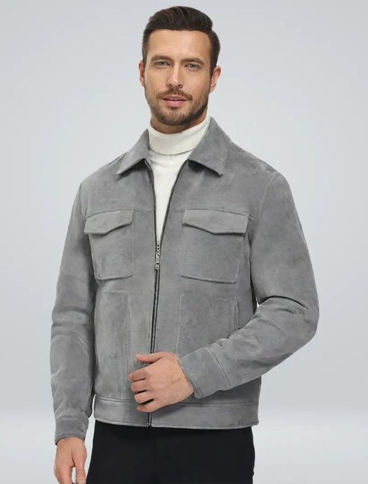 ByCastello™ | Veste en daim de haute qualité pour homme