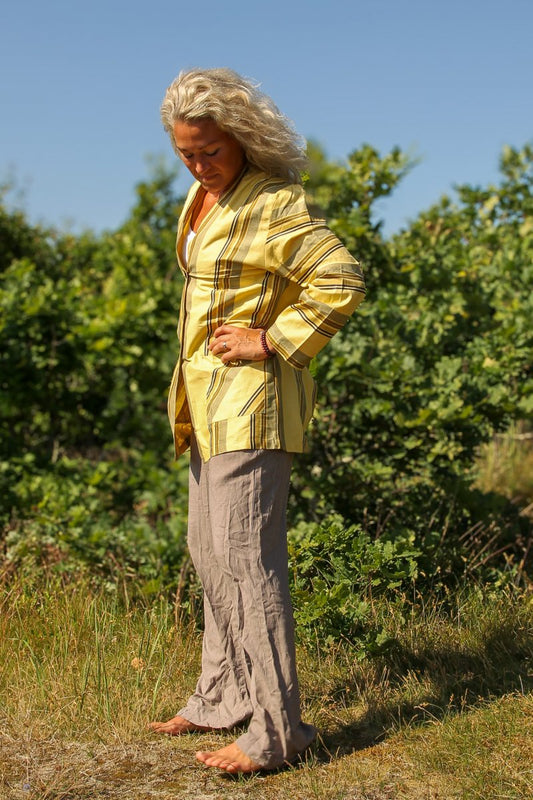 Rosabel Lupin Ytterplagg – Veste Femme Audacieuse Jaune