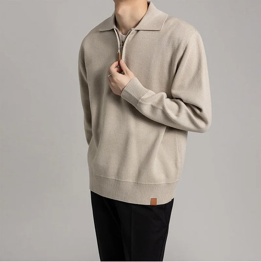 Verner demi-zip pull – pull homme doux et confortable en style tricoté