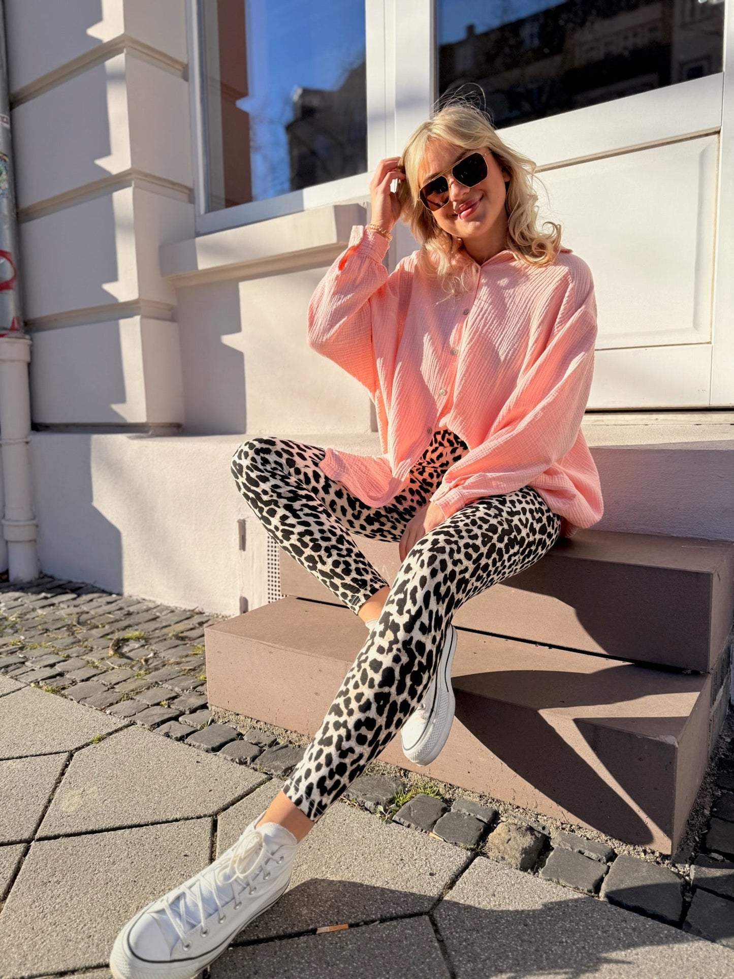 Tindra | Oversized skjortebluse i musselinbomuld