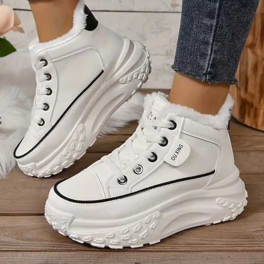 KAYA™ | Baskets d'hiver doublées de fourrure avec semelle plateforme pour femme