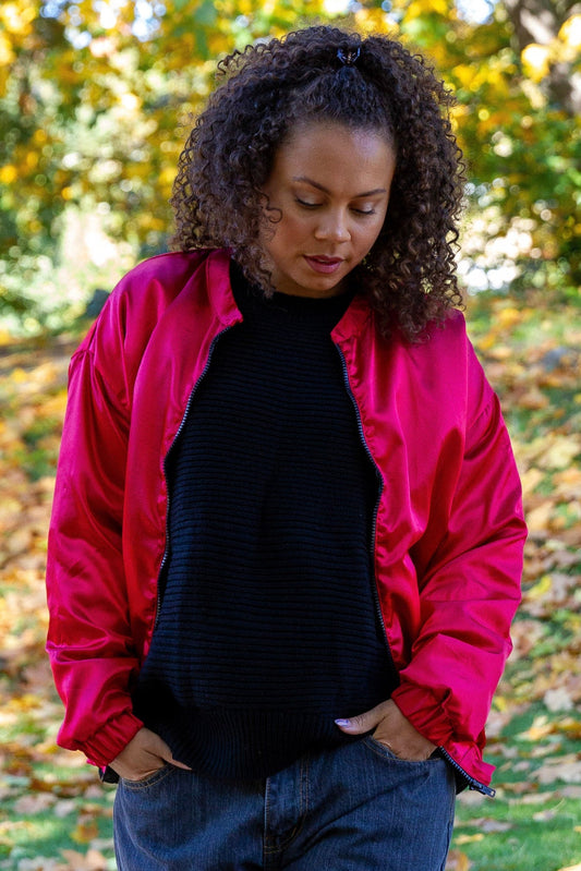 elene Damjacka Bering Rouge – Veste extérieure élégante et décontractée