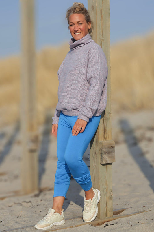 Zephira Lila Pull Col Roulé – Pull Tricoté Confortable pour Femme