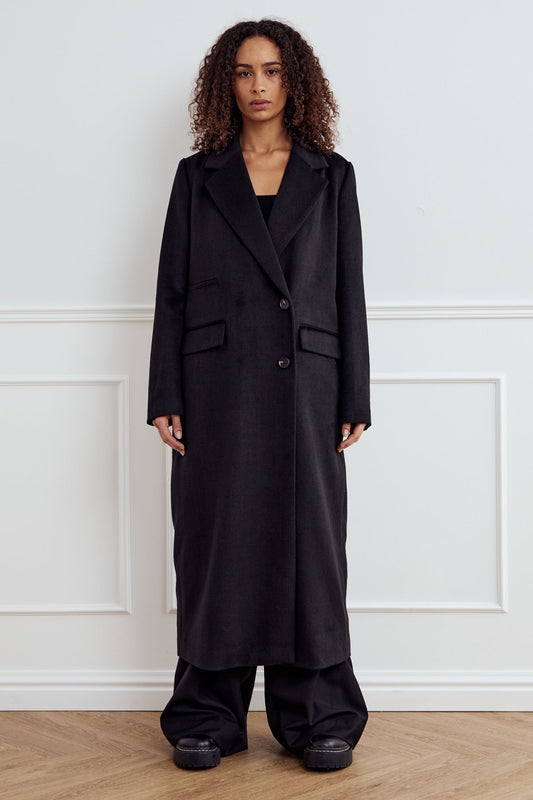 Elisabet Manteau Noir – Manteau élégant pour femme pour l'hiver