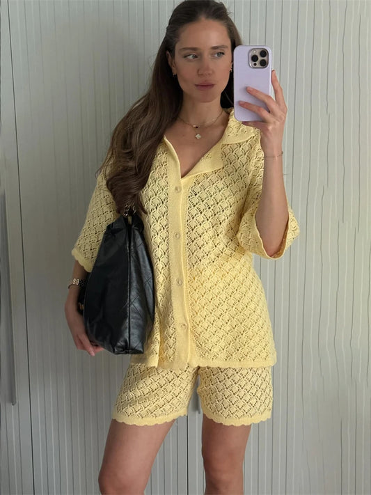 Alara | Ensemble Virkat deux pièces avec short et top d'été