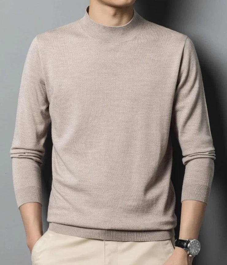 Patrikus langærmet sweater med rund hals til mænd – stilfuld og komfortabel