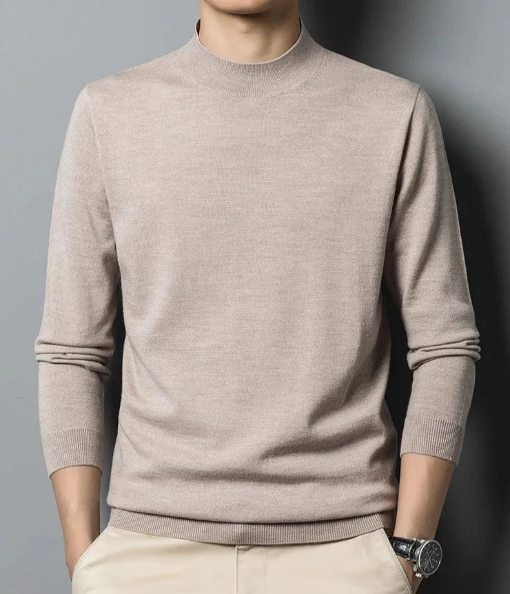 Patrikus langærmet sweater med rund hals til mænd – stilfuld og komfortabel