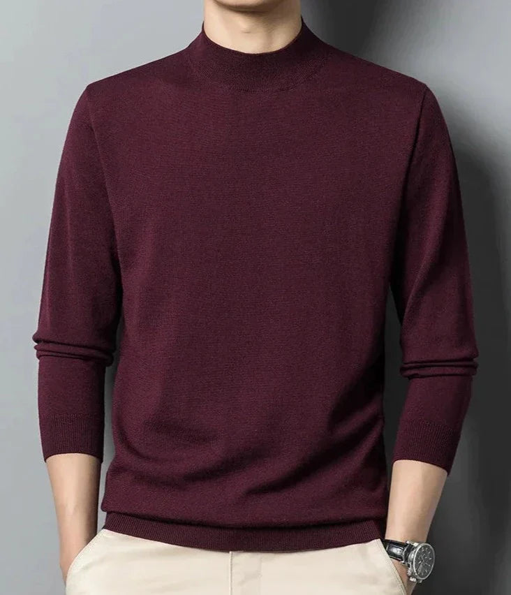 Patrikus langærmet sweater med rund hals til mænd – stilfuld og komfortabel