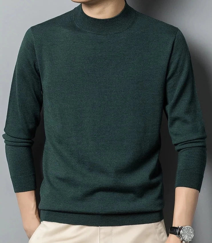 Patrikus langærmet sweater med rund hals til mænd – stilfuld og komfortabel