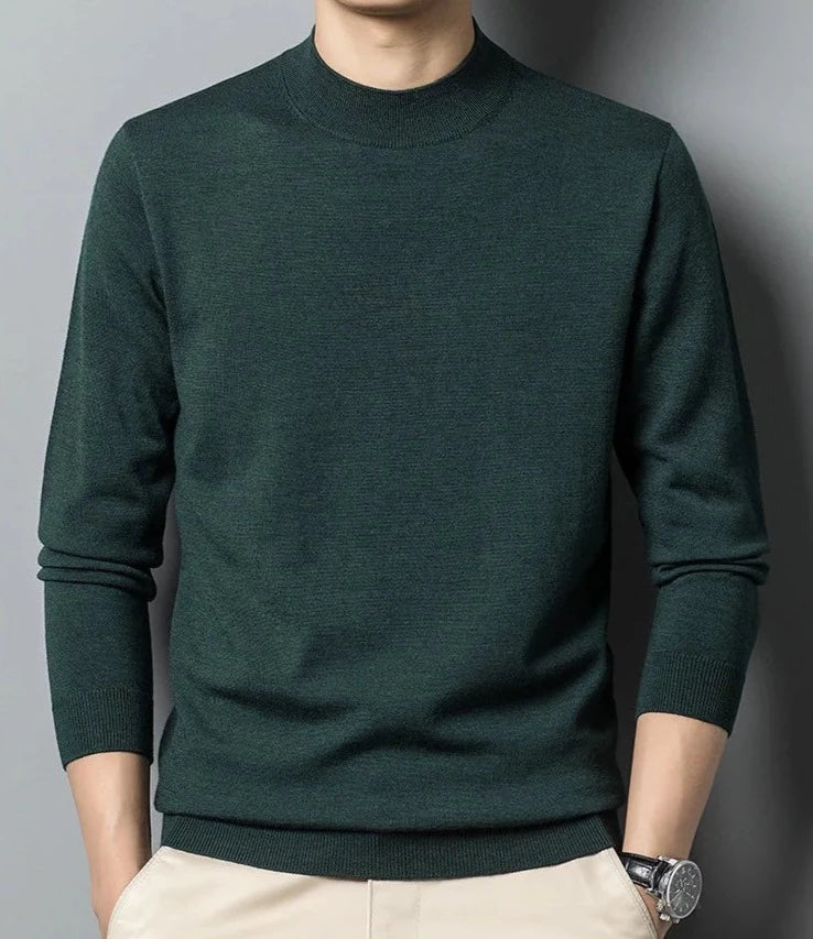 Patrikus langærmet sweater med rund hals til mænd – stilfuld og komfortabel