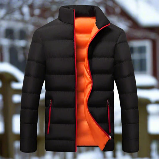 Doudoune isolante pour hommes – doublure chaude et col montant