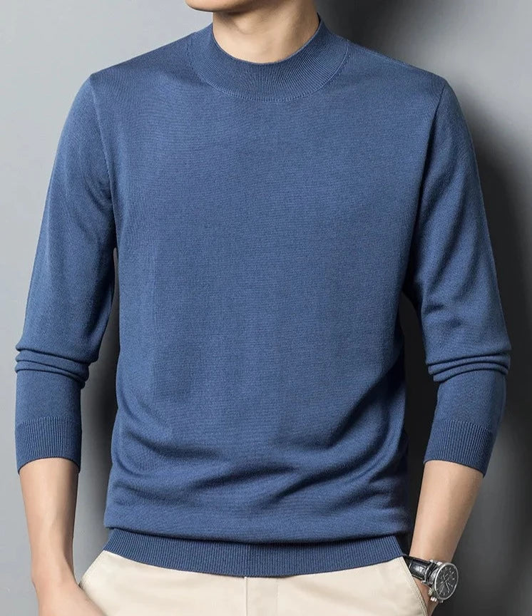 Patrikus langærmet sweater med rund hals til mænd – stilfuld og komfortabel