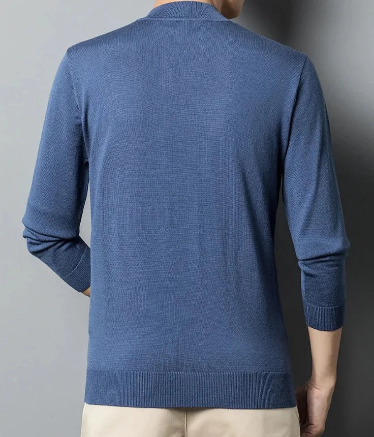 Patrikus langærmet sweater med rund hals til mænd – stilfuld og komfortabel