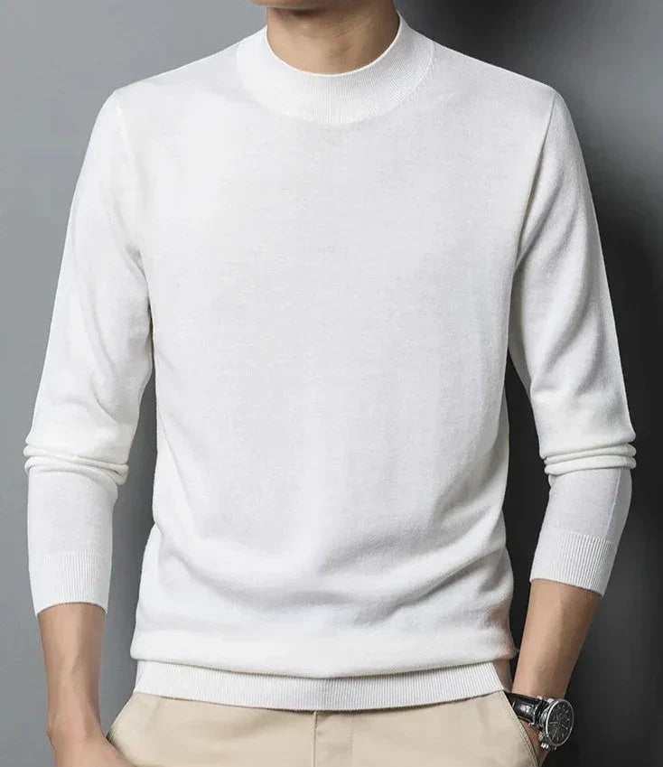 Patrikus langærmet sweater med rund hals til mænd – stilfuld og komfortabel