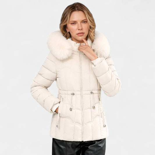 Elodie | Parkas élégantes avec fausse fourrure et taille ajustable