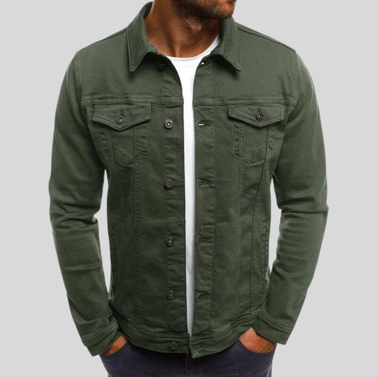 Albin – Veste en jean slim fit avec fermeture à boutons
