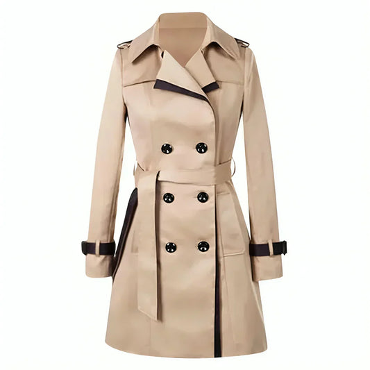 Trenchcoat avec ceinture et brides de manchette