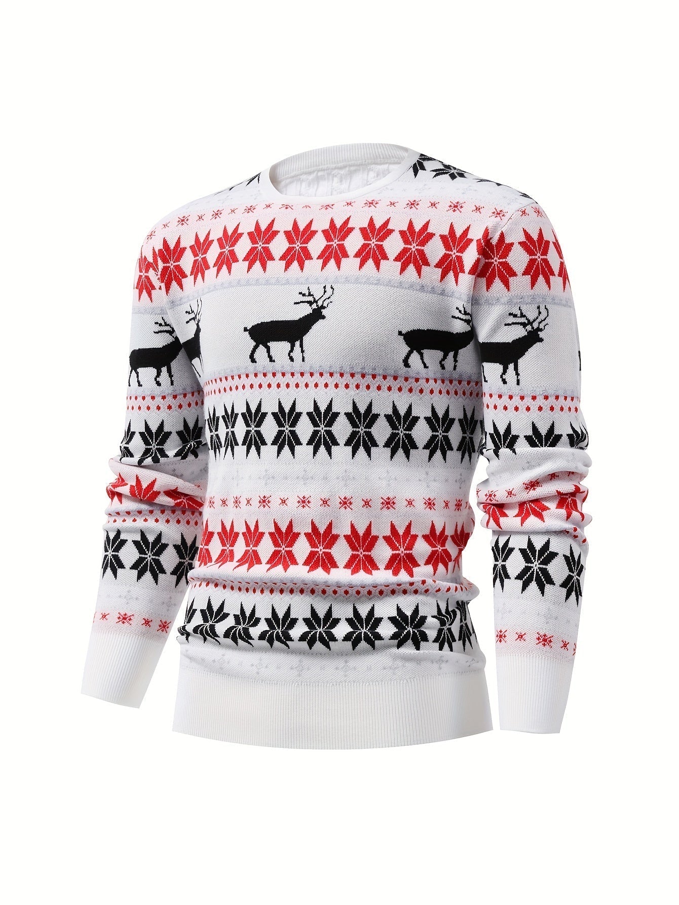 Roine Julig pull en tricot torsad pour hommes – Vêtement confortable pour l'automne et l'hiver