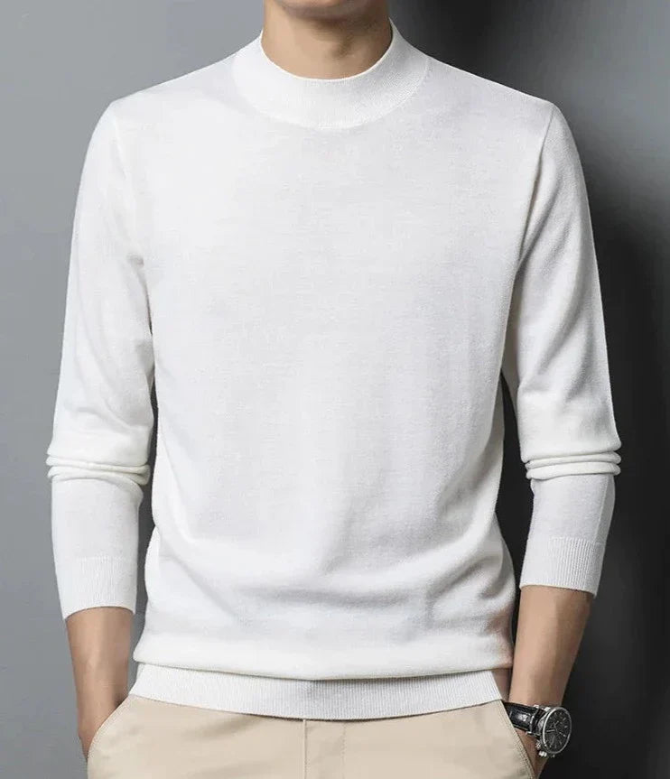 Patrikus langærmet sweater med rund hals til mænd – stilfuld og komfortabel