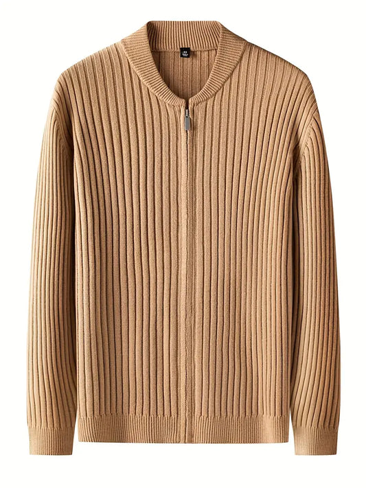 Pull Fabian à col rond – Pull d'hiver tricoté moderne décontracté