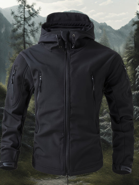 Arvid | Veste d'hiver tactique en soft shell avec plusieurs poches et capuche