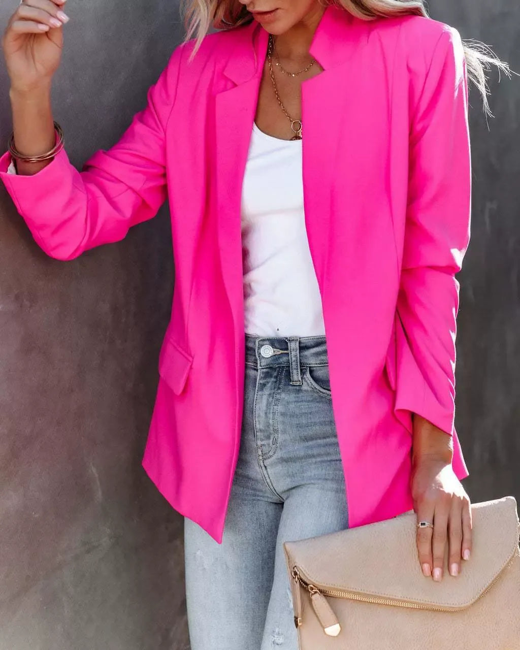 Giacca da pioggia – Slim Fit – Hakslag – Monopetto – Tessuto strutturato intrecciato