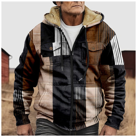 Veste d'homme coupe régulière avec doublure Sherpa et fermeture éclair intégrale