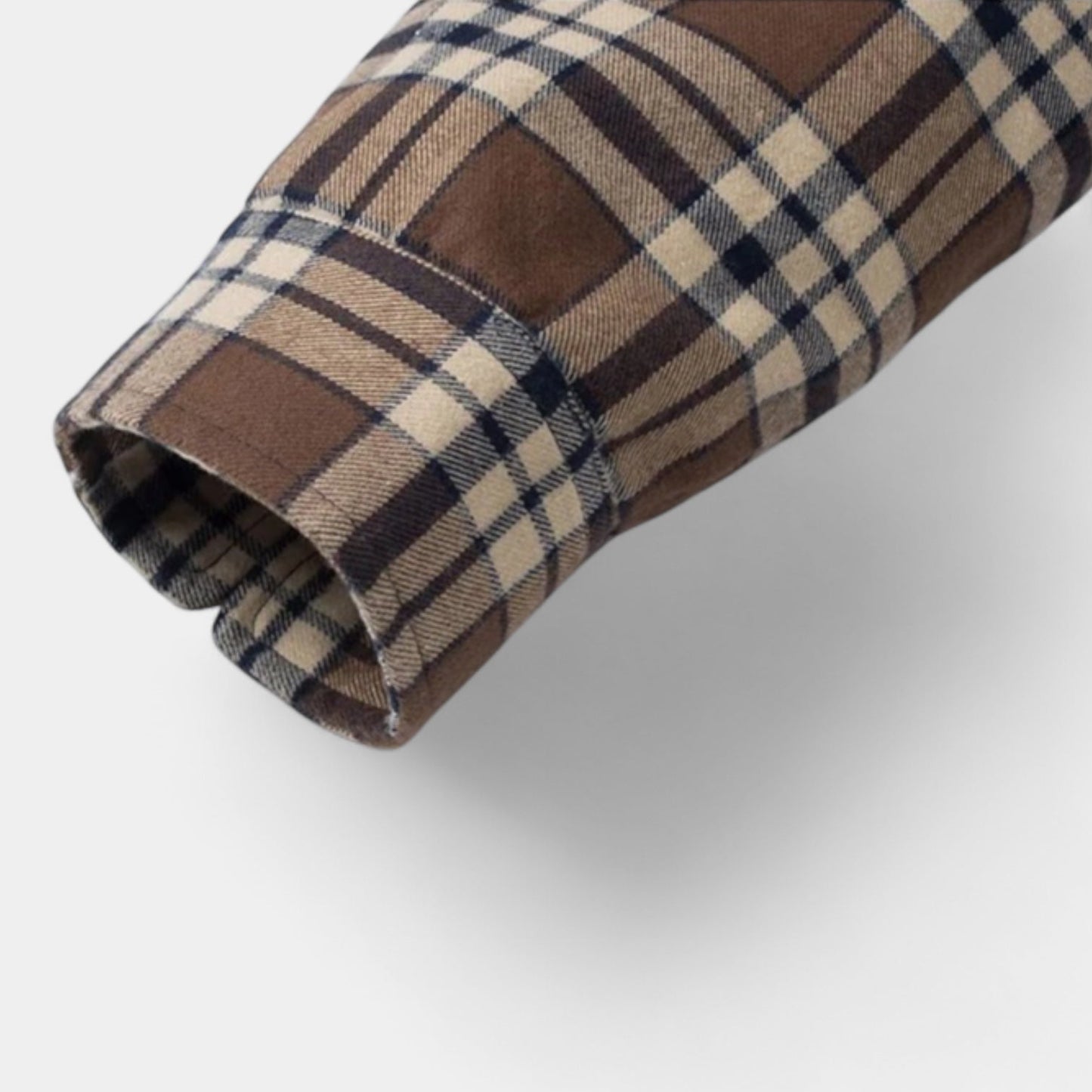 Norrskenberg™ – Checked Flannel Shirt with Fleece Lining for Men | Perfect as Overshirt & Layer under Winter Jacket