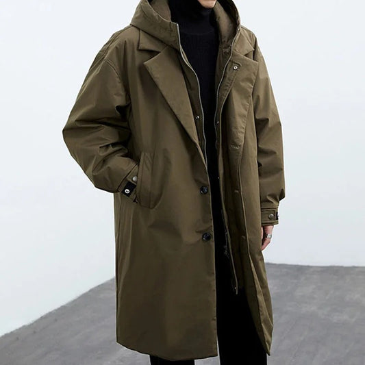 Martines | Sweat à capuche long imperméable trench-coat matelassé