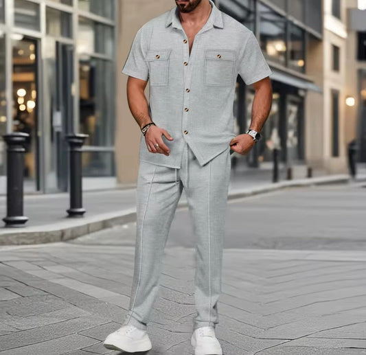 Nolan™ | Ensemble homme deux pièces avec chemise et pantalon