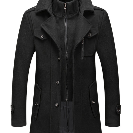 Gabriel™ | Manteau homme en laine avec double col