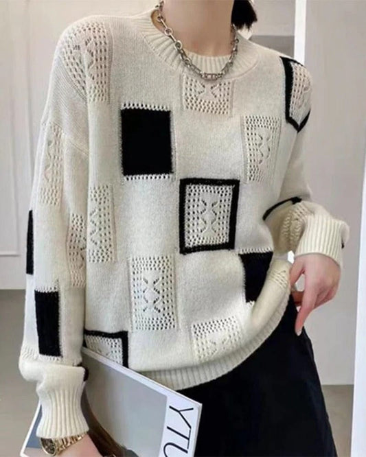 Virelle Tröja för Kvinnor – Elegant Modern Vinterstickad Tröja
