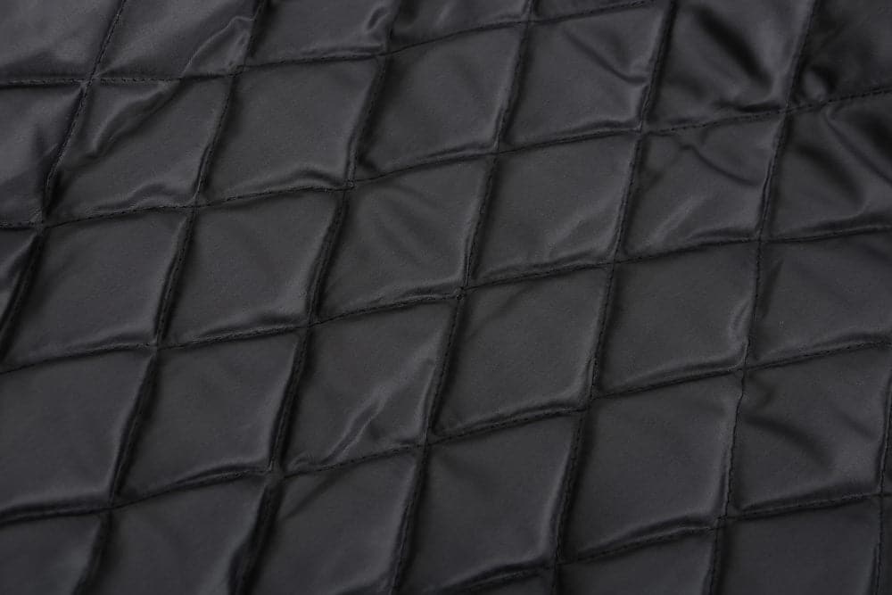 Stylish men's jacket in leather look – Hood with drawstring and ribbed cuff