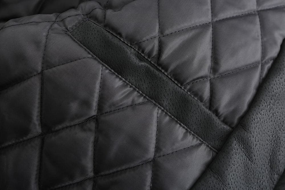 Stylish men's jacket in leather look – Hood with drawstring and ribbed cuff