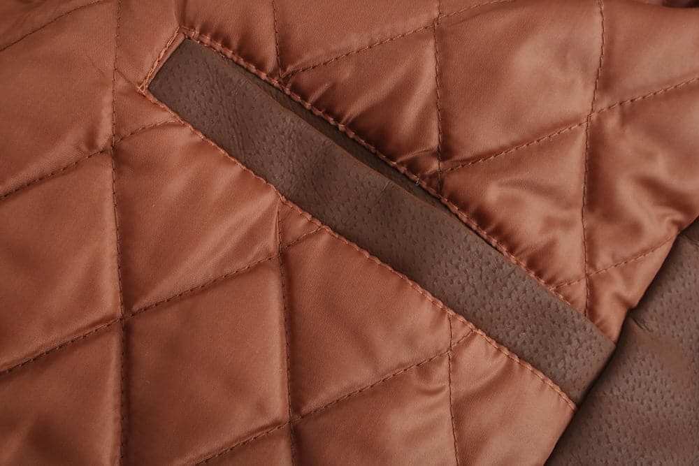 Stylish men's jacket in leather look – Hood with drawstring and ribbed cuff