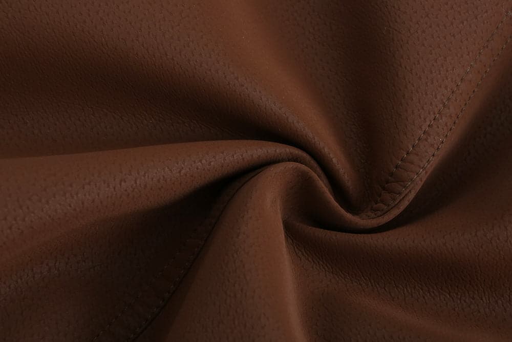Stylish men's jacket in leather look – Hood with drawstring and ribbed cuff