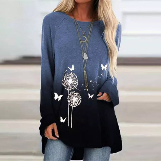 Brynja – Long-sleeved patterned tunic with loose fit